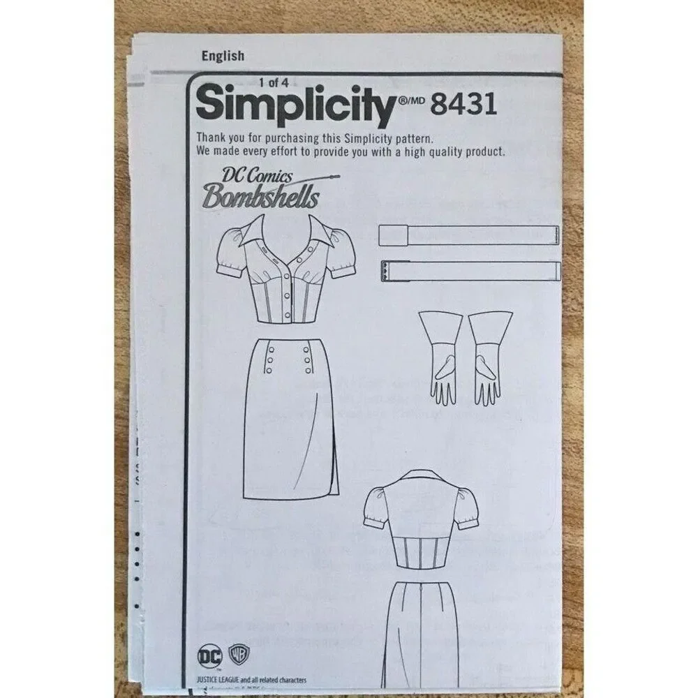 #8431 Simplicity womans costume sewing pattern, 6-14